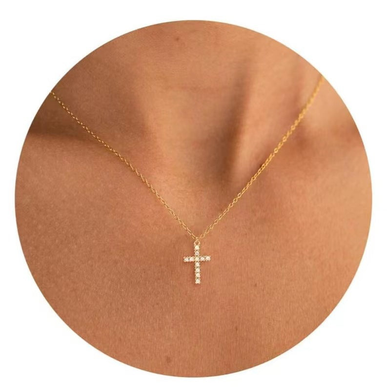 Cross & Crown Rotatable Necklace