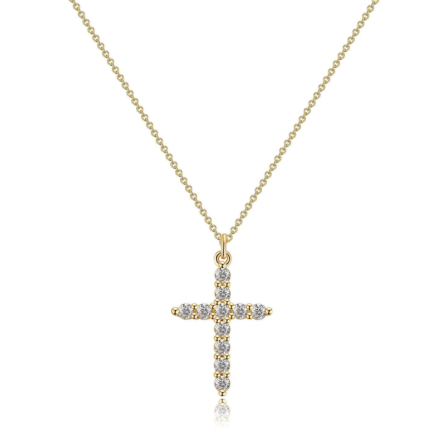 Cross & Crown Rotatable Necklace